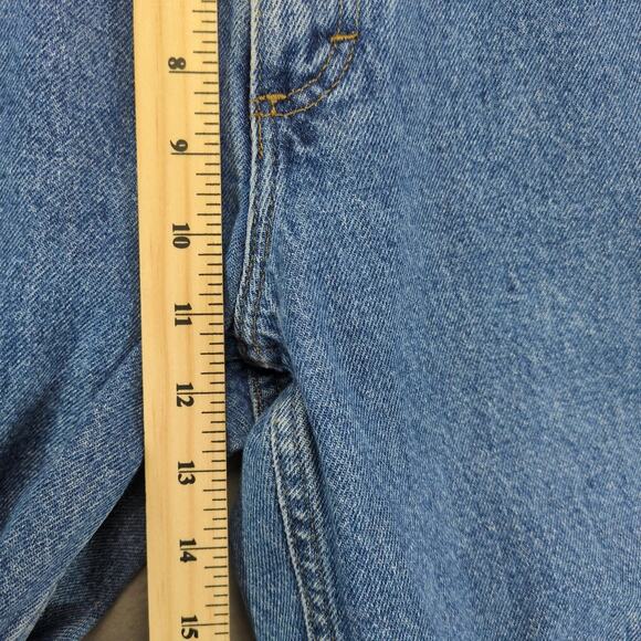 Vtg 90s-Y2K LL Bean Jeans Men's 33x31 100% Cotton Medium Wash Straight Leg Relax - Picture 8 of 9